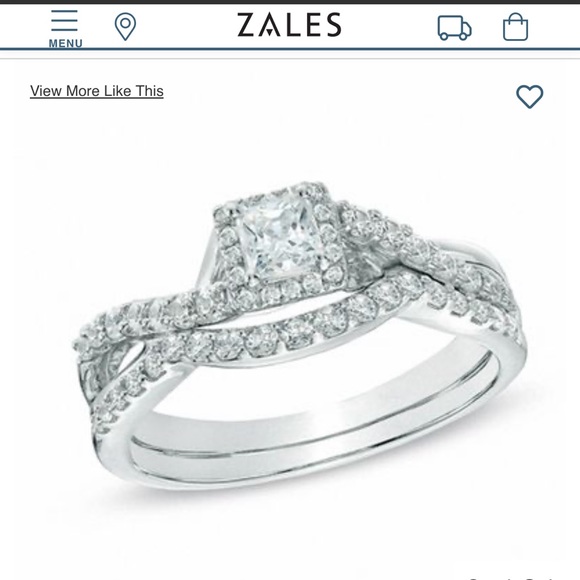 Zales Princess-Cut Diamond Bridal Set ๐ - Picture 4 of 6